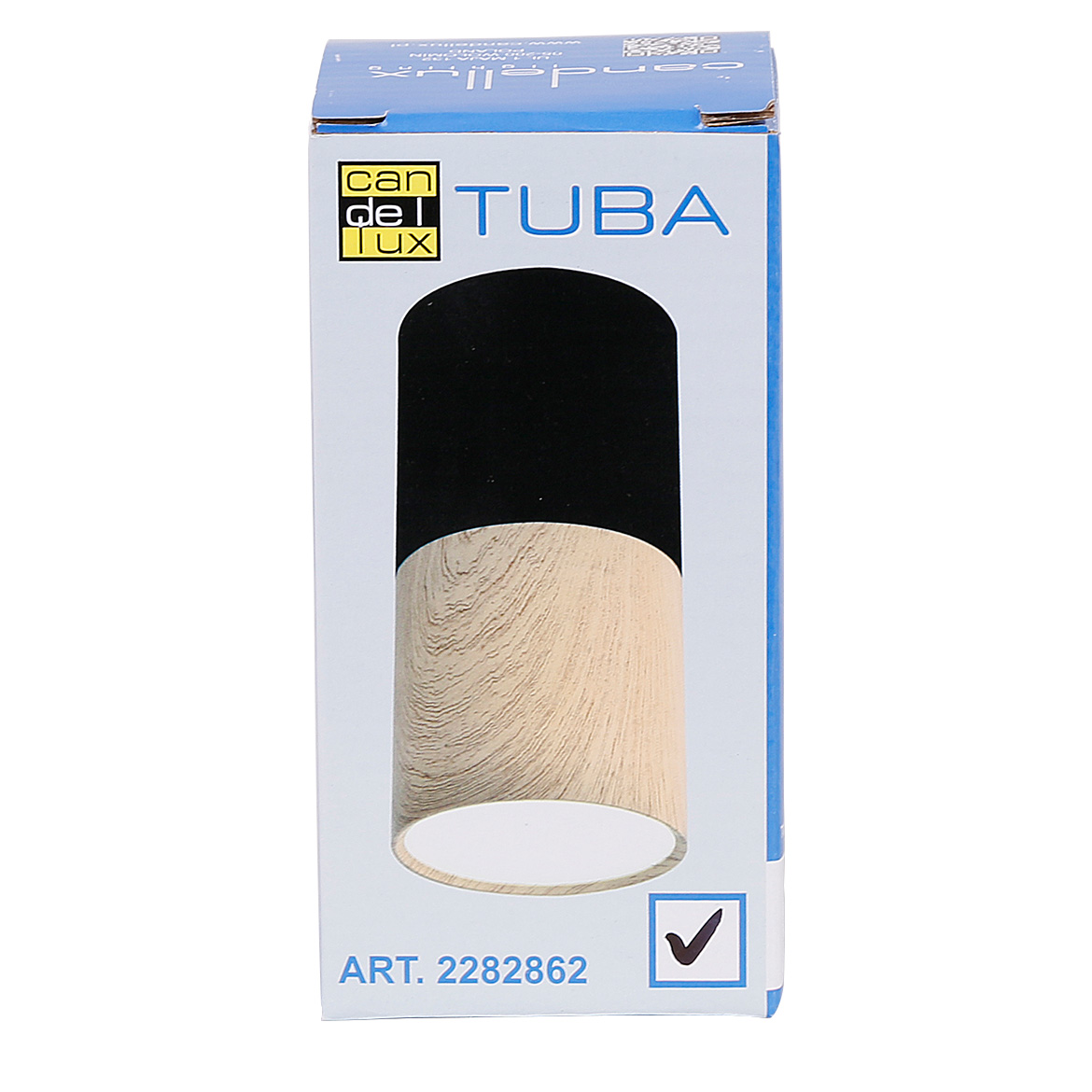 Plafonjera Tube 5,8cm natur crna