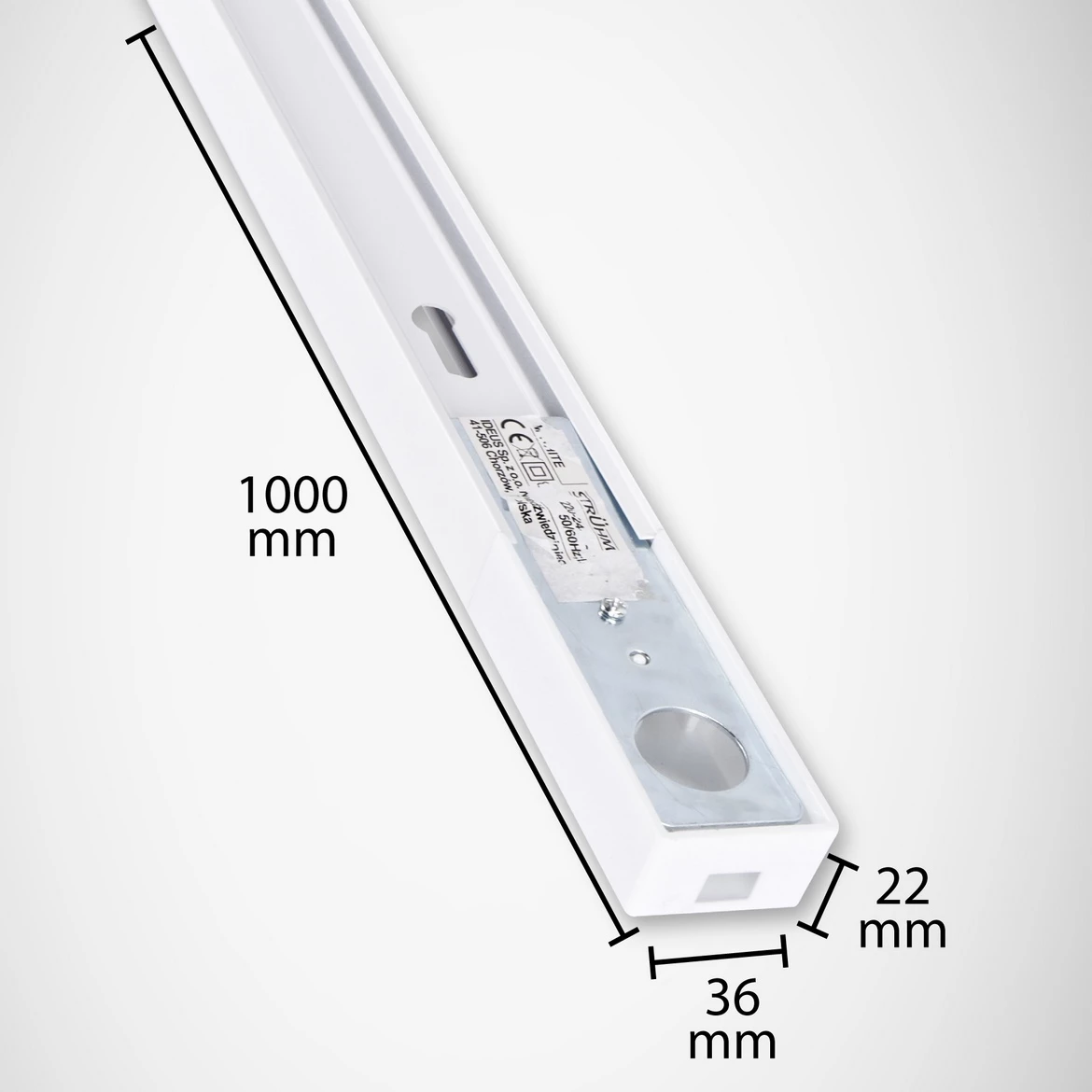 Šina za reflektore 1m bela