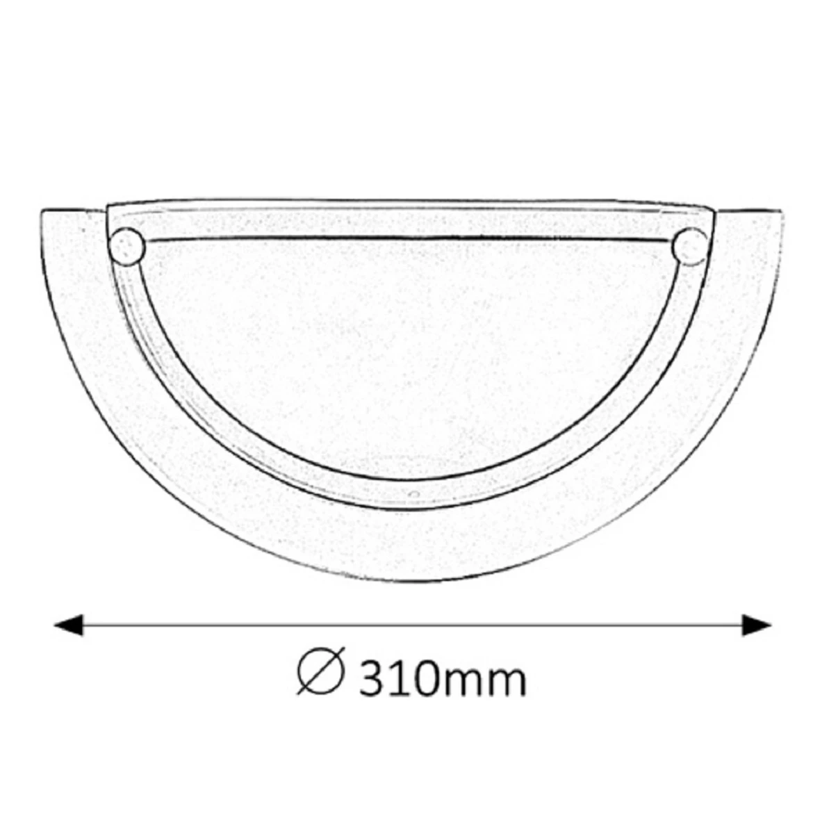 Zidna lampa Ufo 31cm bela
