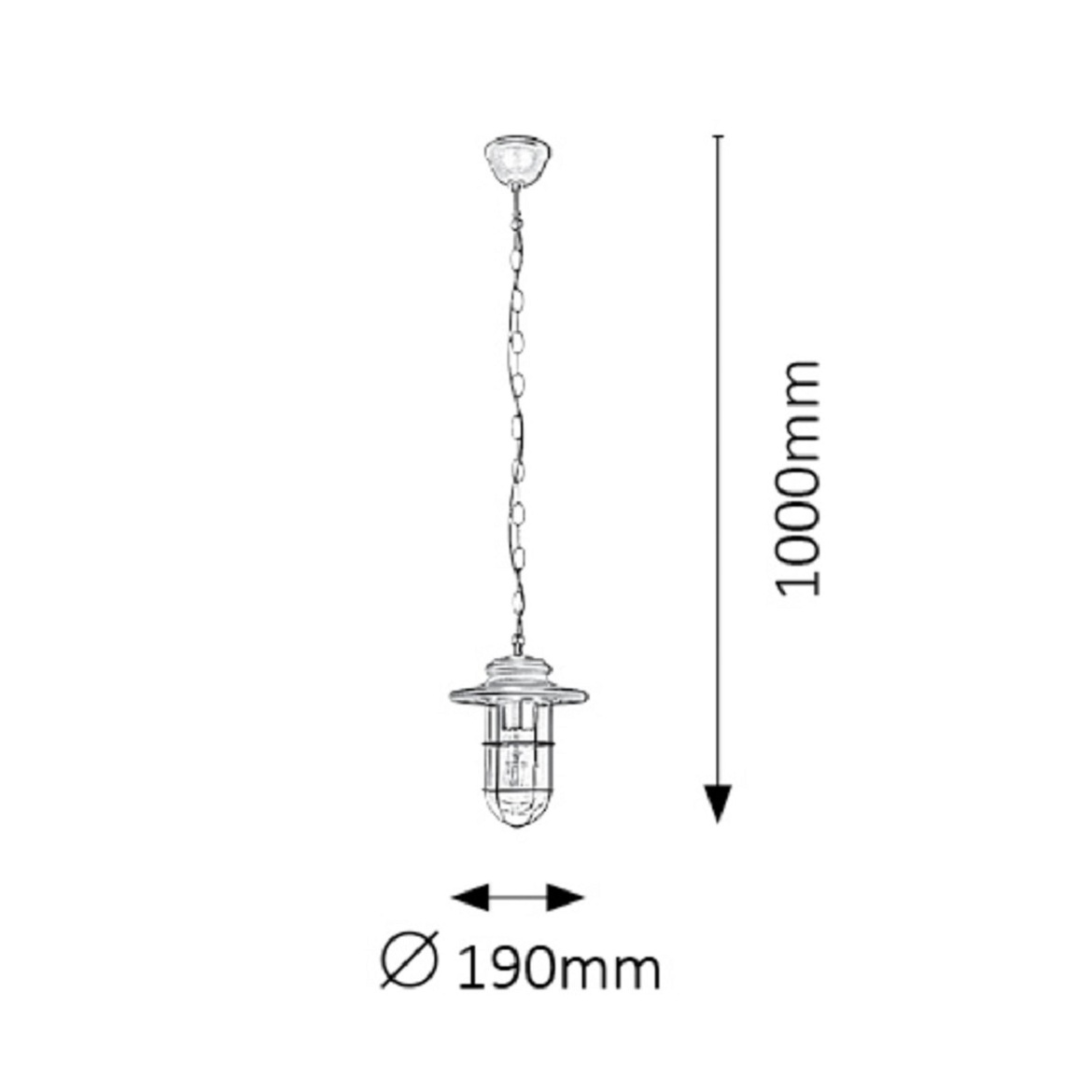 Spoljna viseca lampa Pavia 19x25cm