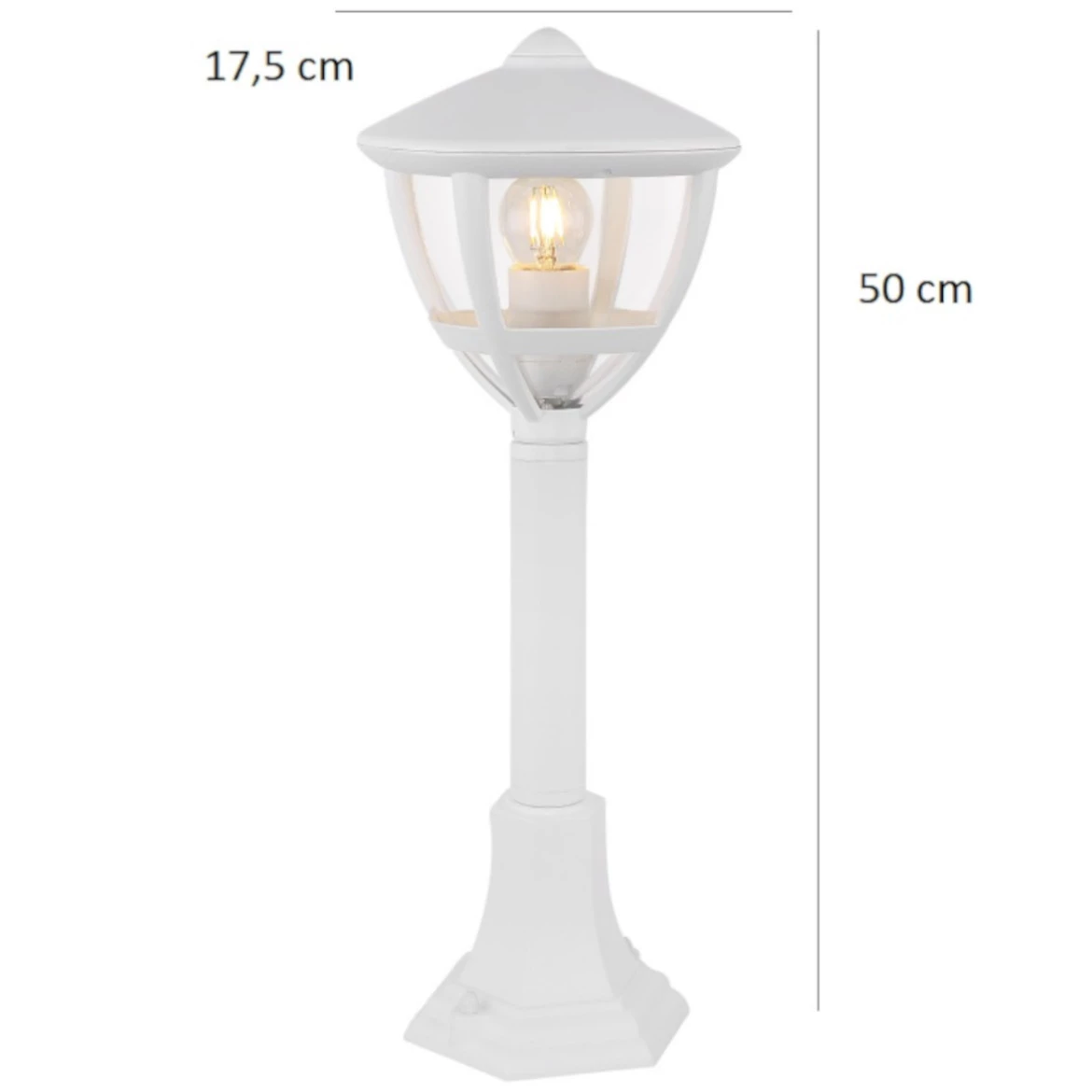 Spoljna podna lampa Garden 17,5x50cm bela