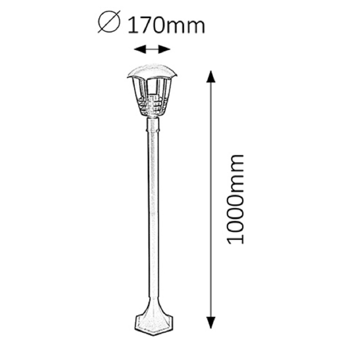 Spoljna podna lampa Marseille crna