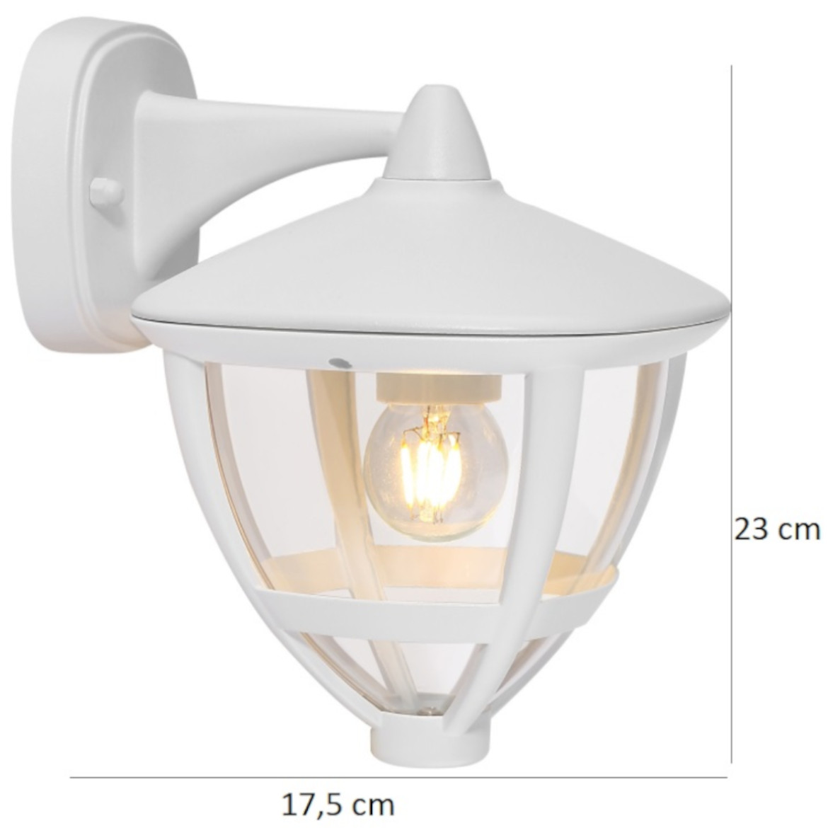 Spoljna zidna lampa Garden 17,5x23cm bela