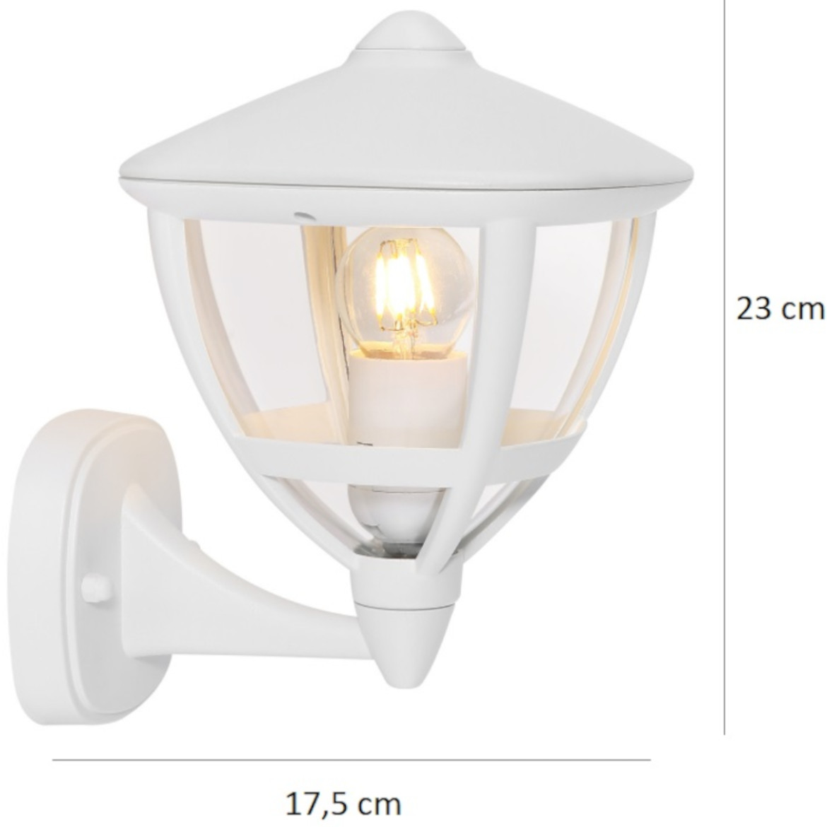 Spoljna zidna lampa Garden 17,5x23,5cm bela