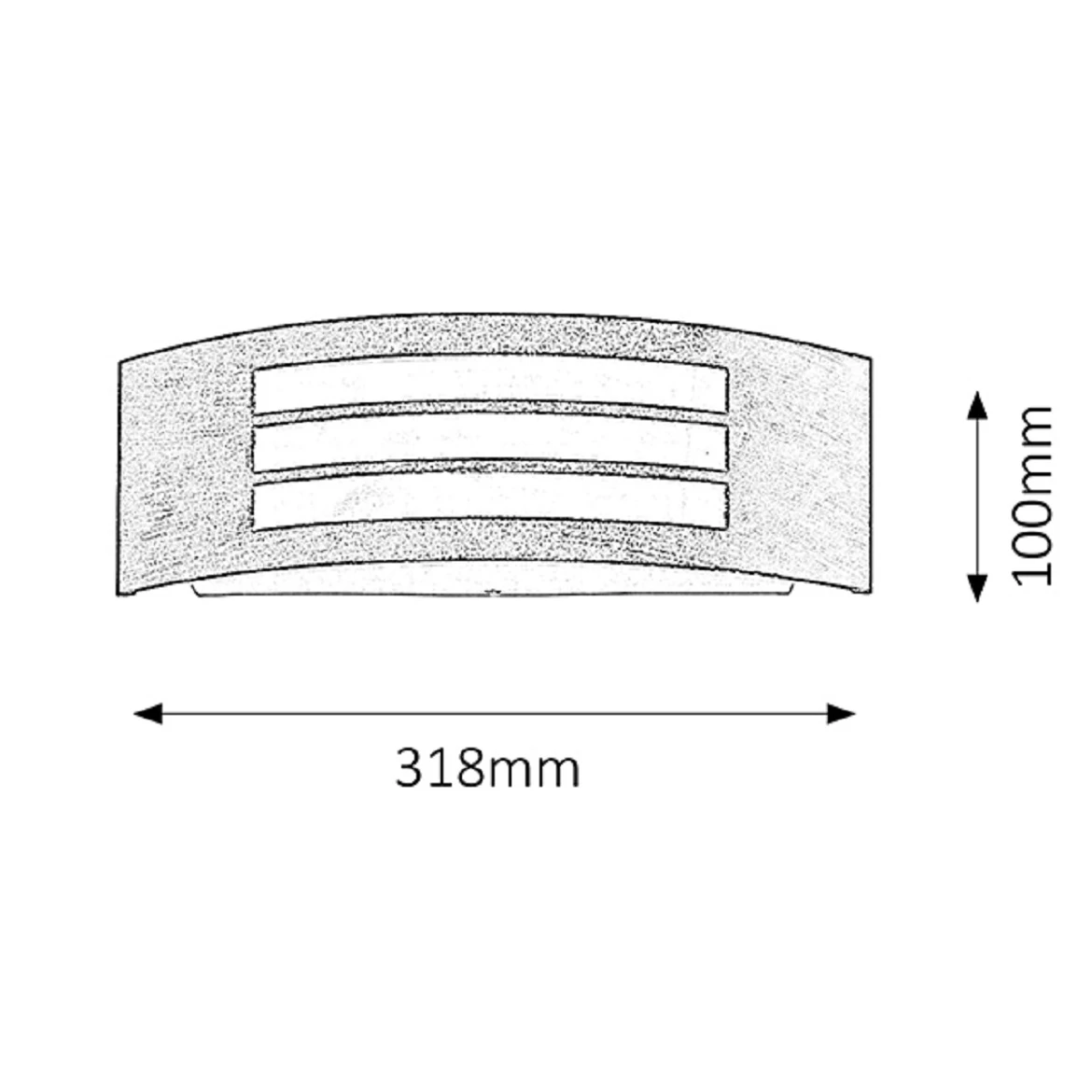 Spoljna zidna lampa Roma 10x31,8cm zlatna