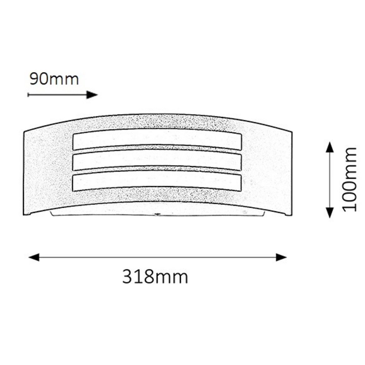 Spoljna zidna lampa Roma 10x31,8cm crna