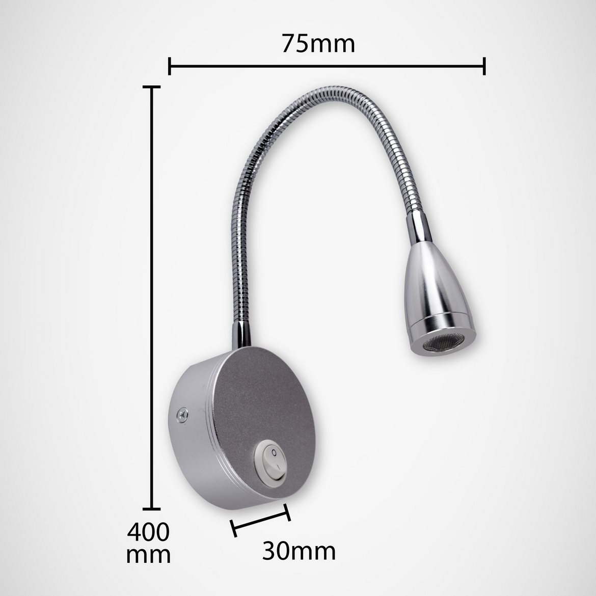 Zidna lampa Nina LED srebrna