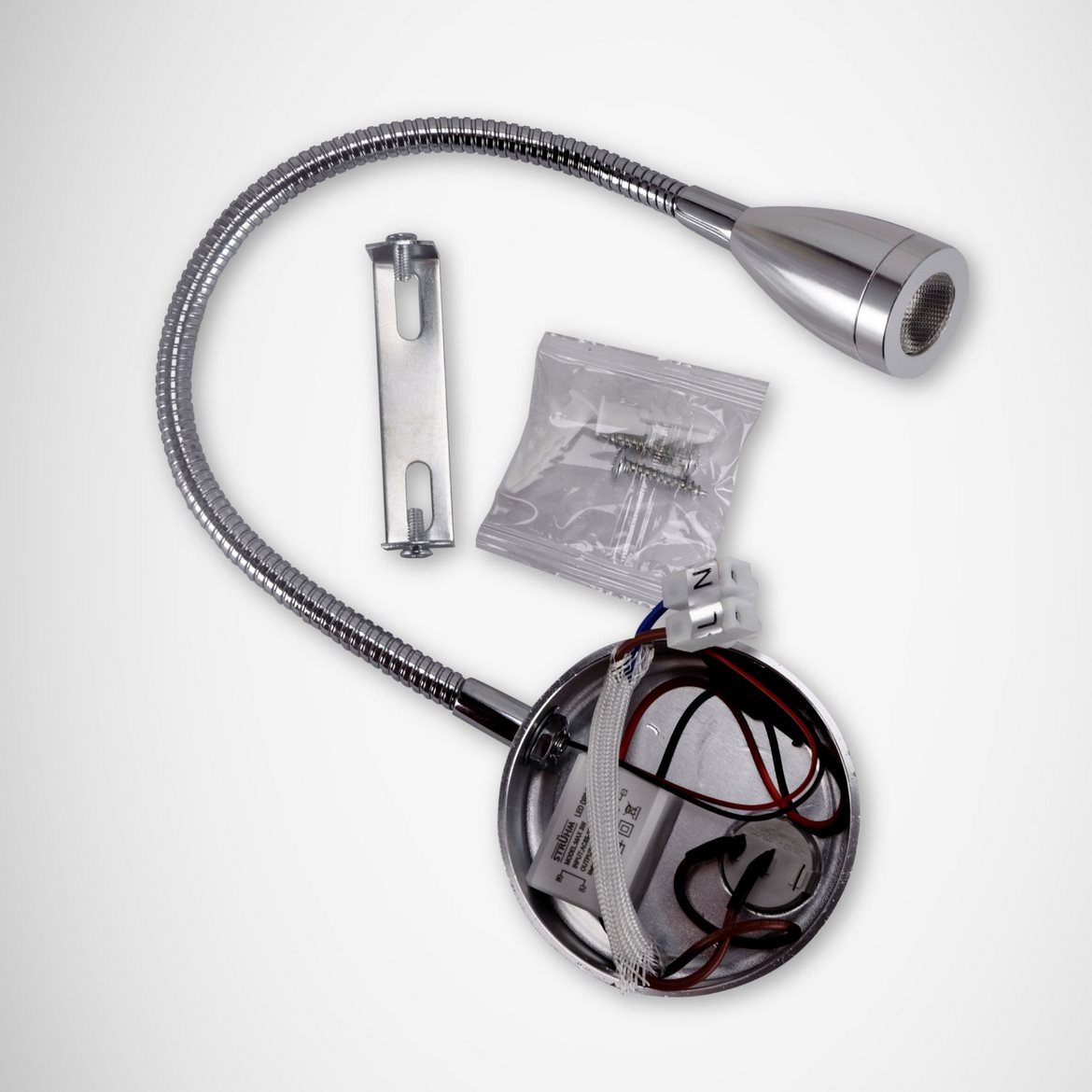Zidna lampa Nina LED srebrna