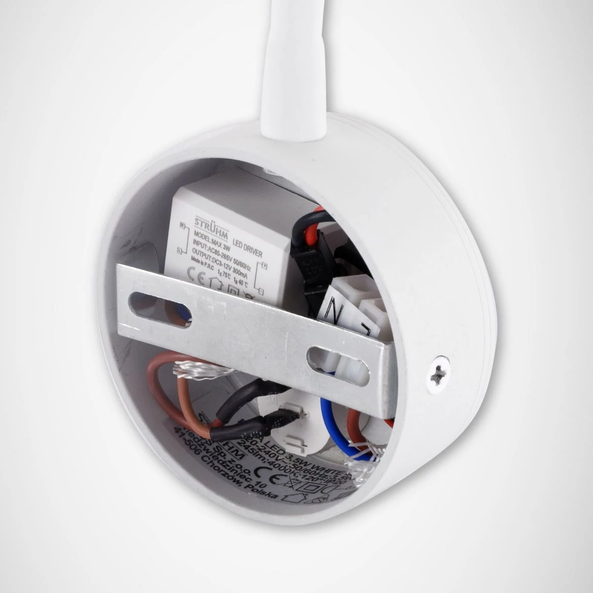 Zidna lampa Field LED bela