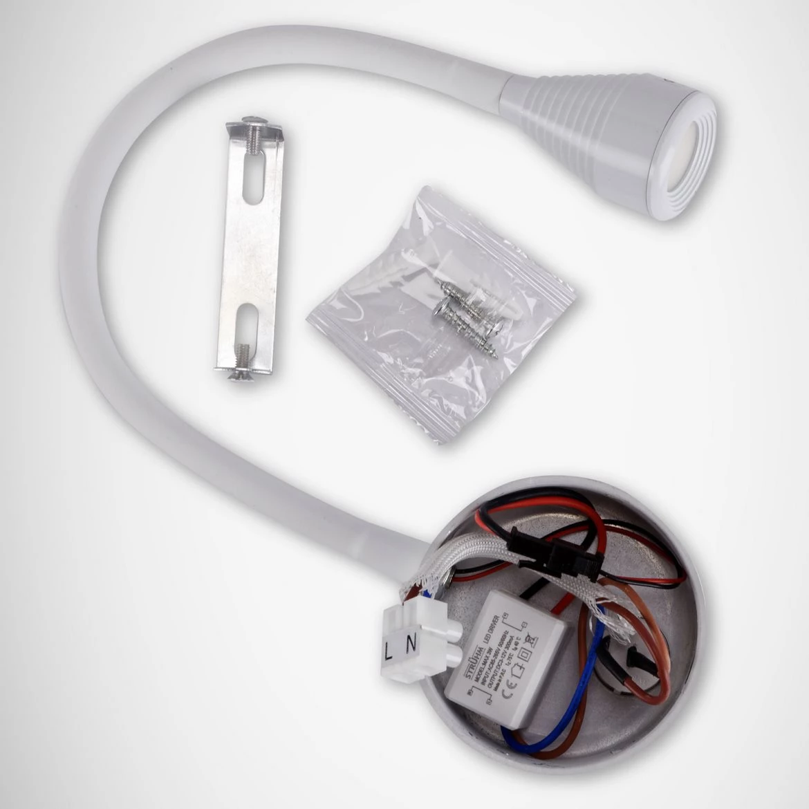 Zidna lampa Field LED bela