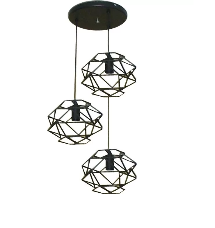 Viseca lampa Cage 3 50x75cm crna