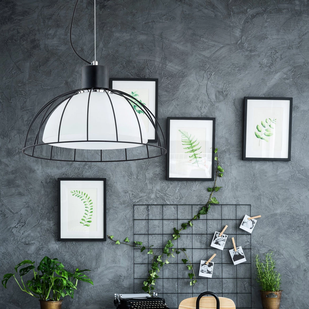 Viseca lampa Bonny crni