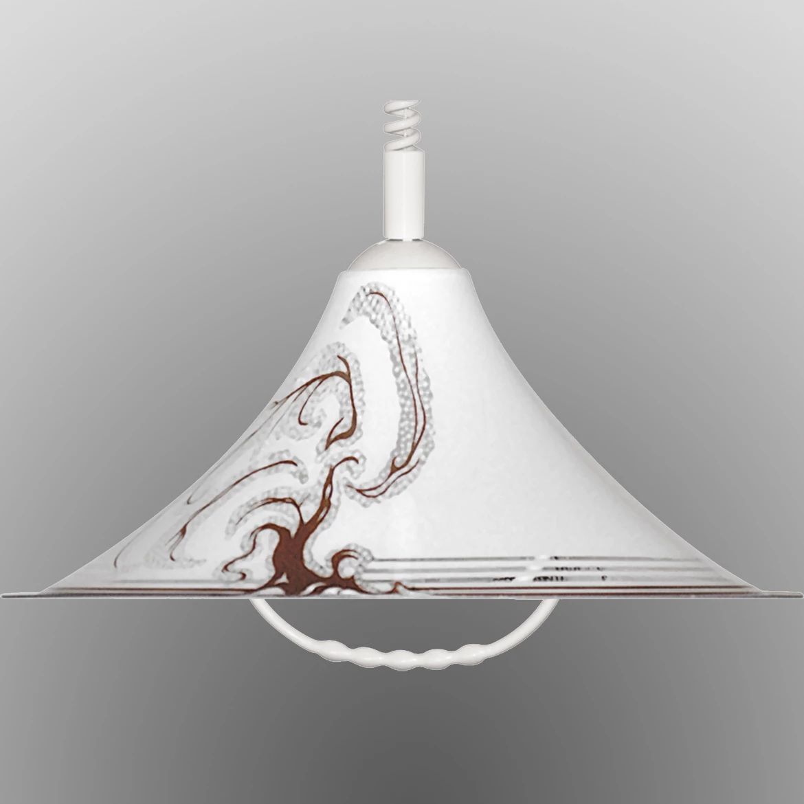 Viseca lampa Cone bela