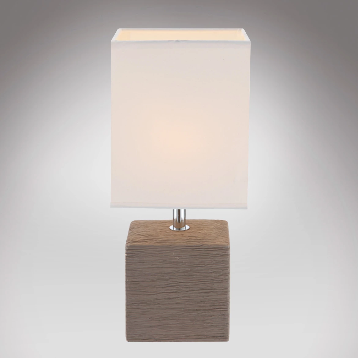 Stona lampa Valentino Cube braon