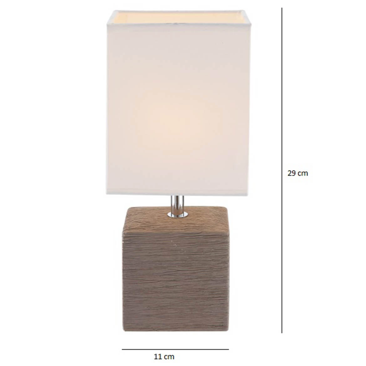 Stona lampa Valentino Cube braon