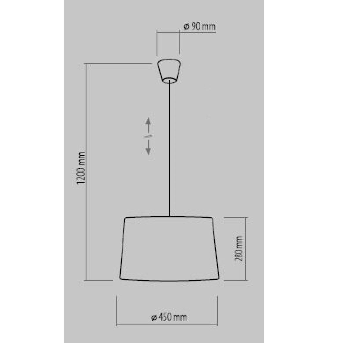 Viseca lampa Maja crna