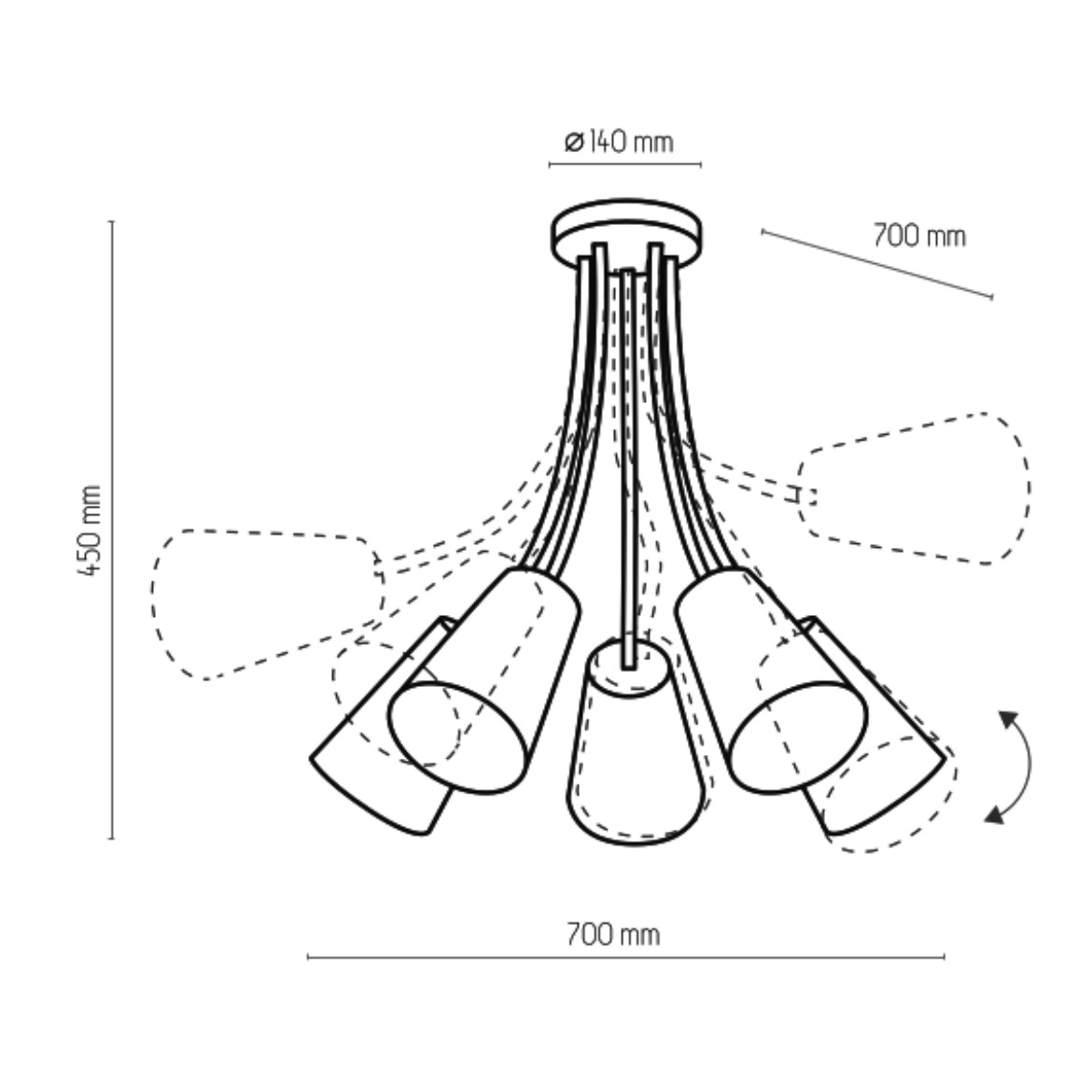 Viseca lampa Wire Kids 5