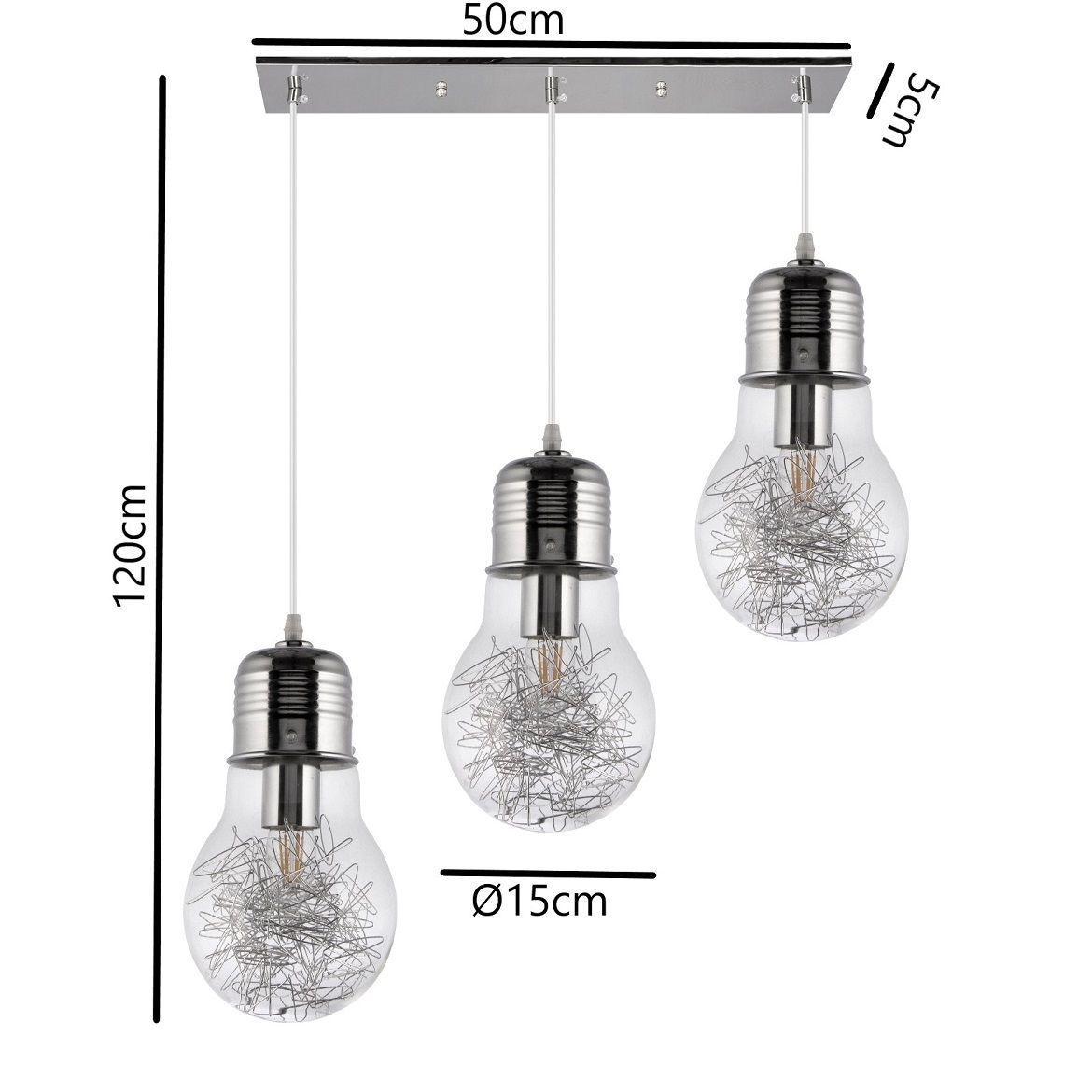 Viseca lampa Line 3 siva