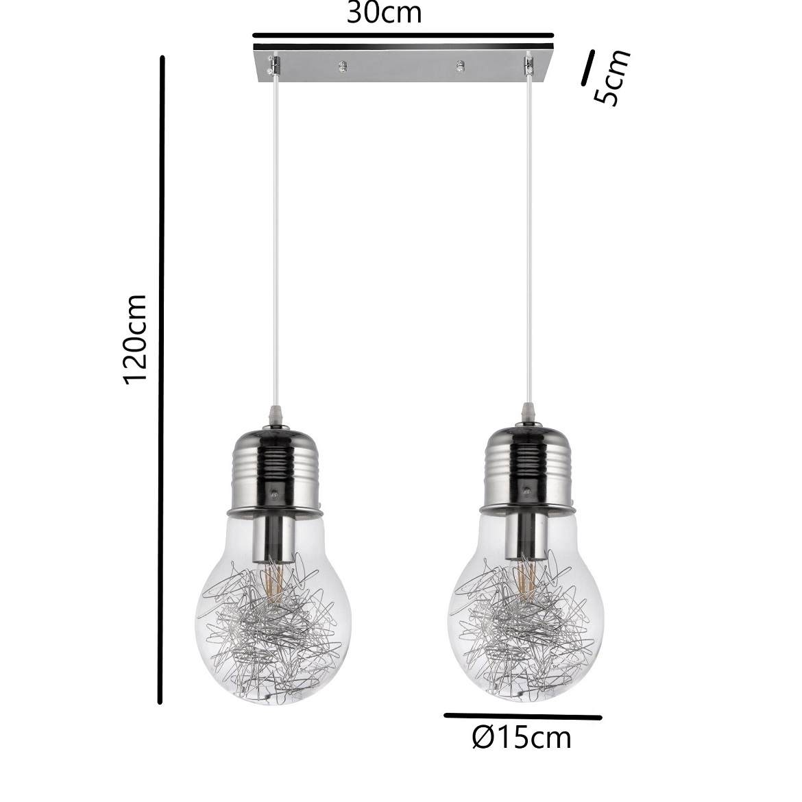 Viseca lampa Line 2 siva