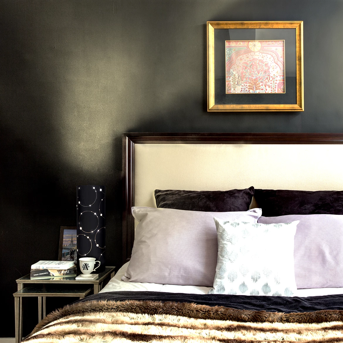 Stona lampa  Larysa 13x38cm crna