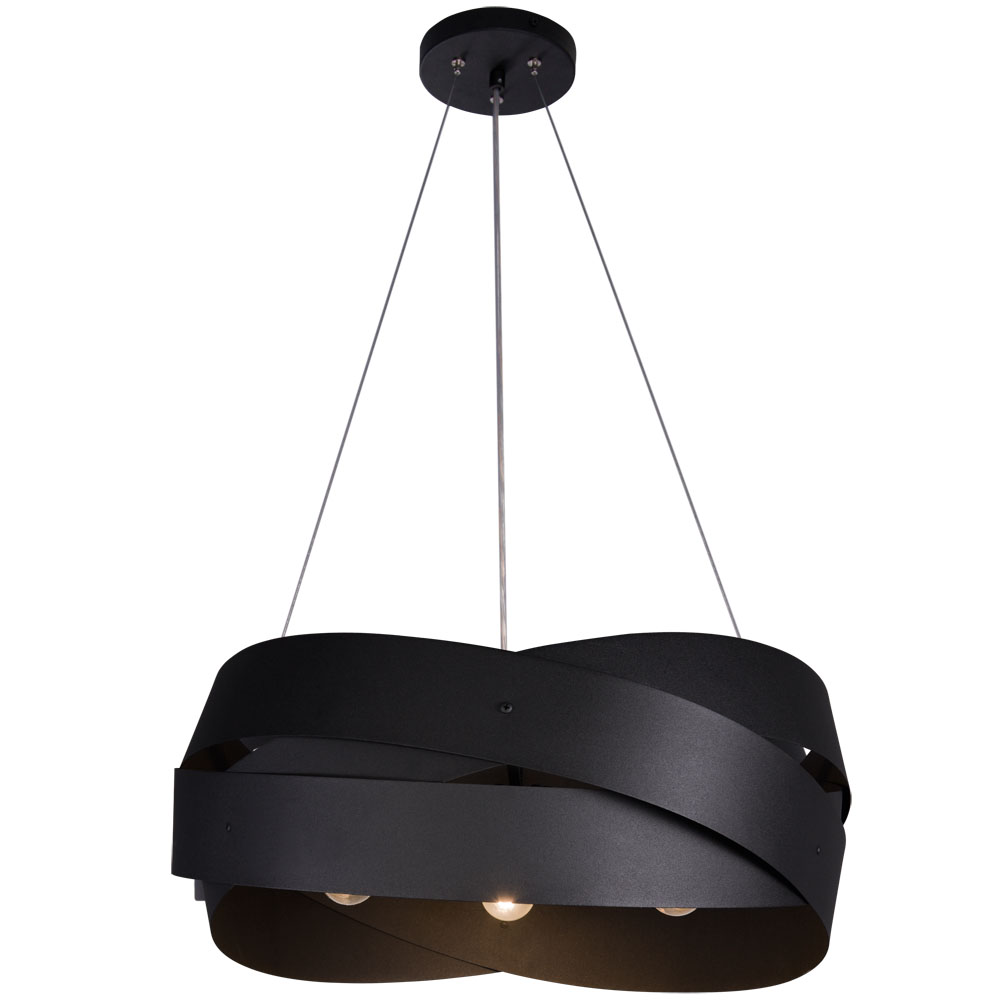 Viseca lampa Tornado 50x90cm crna