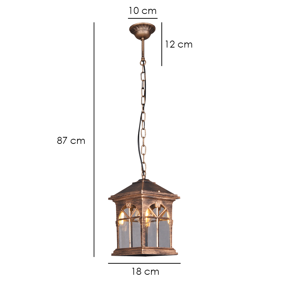 Viseca lampa Kerry 18x87cm zlatna