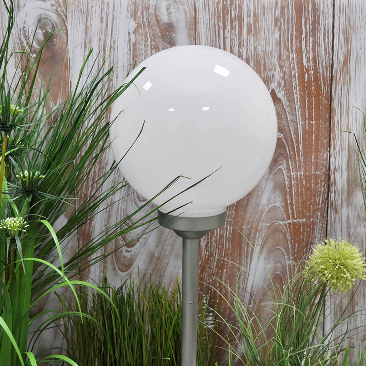 Solarna lampa White sphere LED 30x70cm