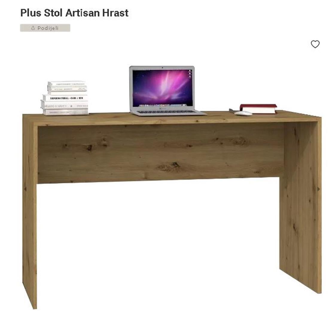 Plus radni stol 120x50x76 cm natur (artisan hrast)