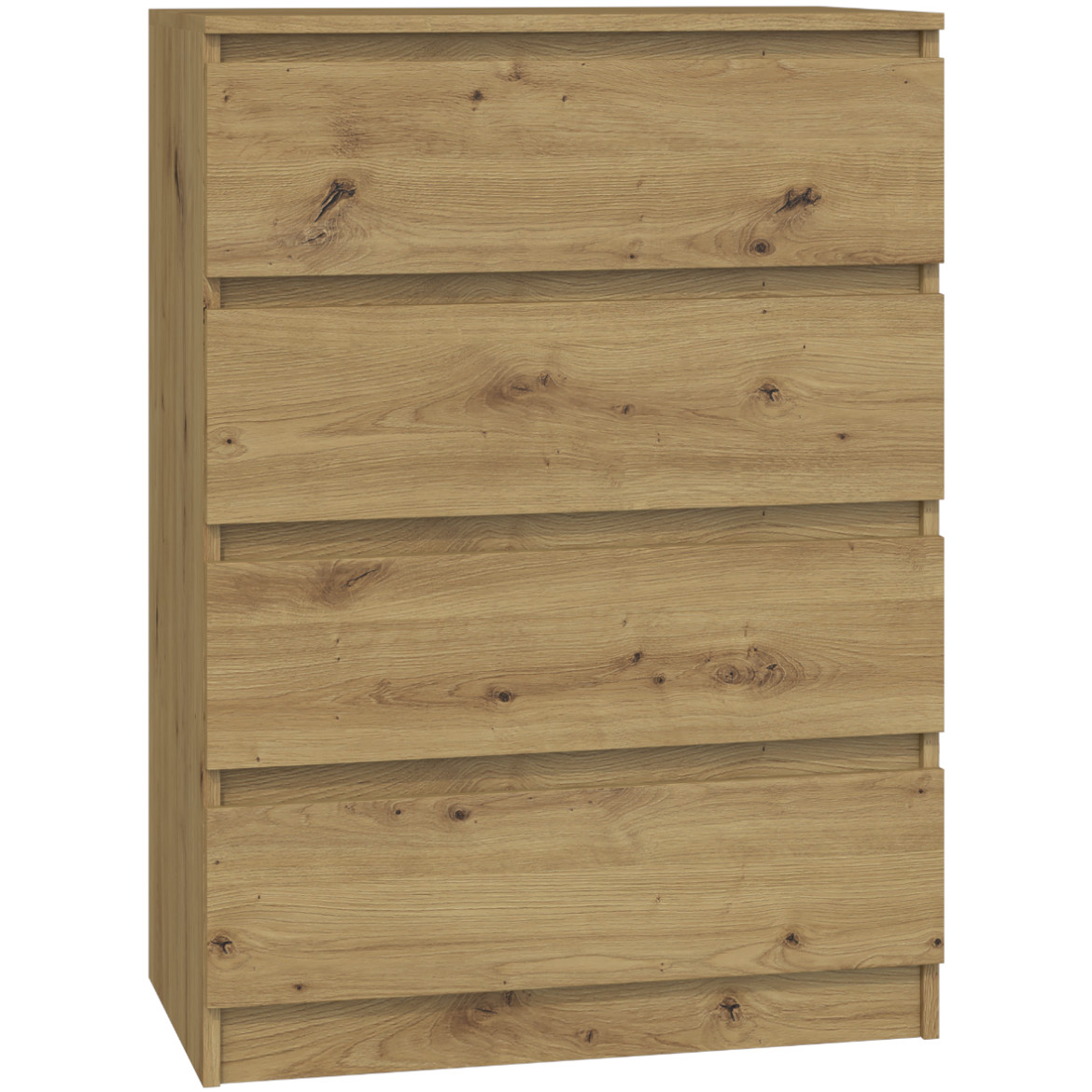 Malwa komoda 4 fioke 70x40x95,5 cm hrast
