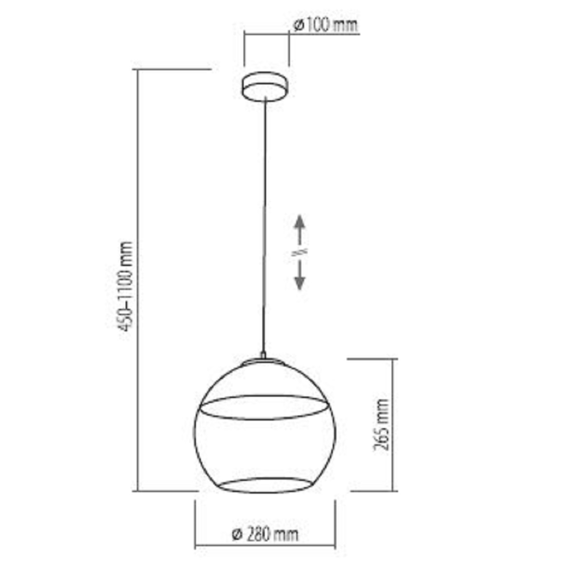 Viseca lampa Amber