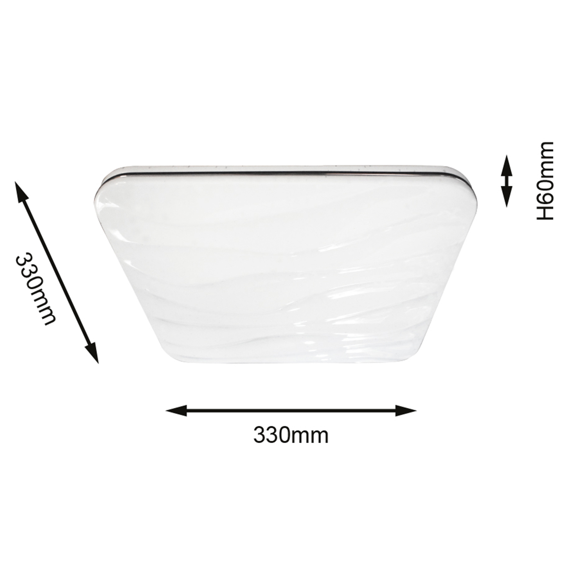 Plafonjera Wave LED 33cm bela