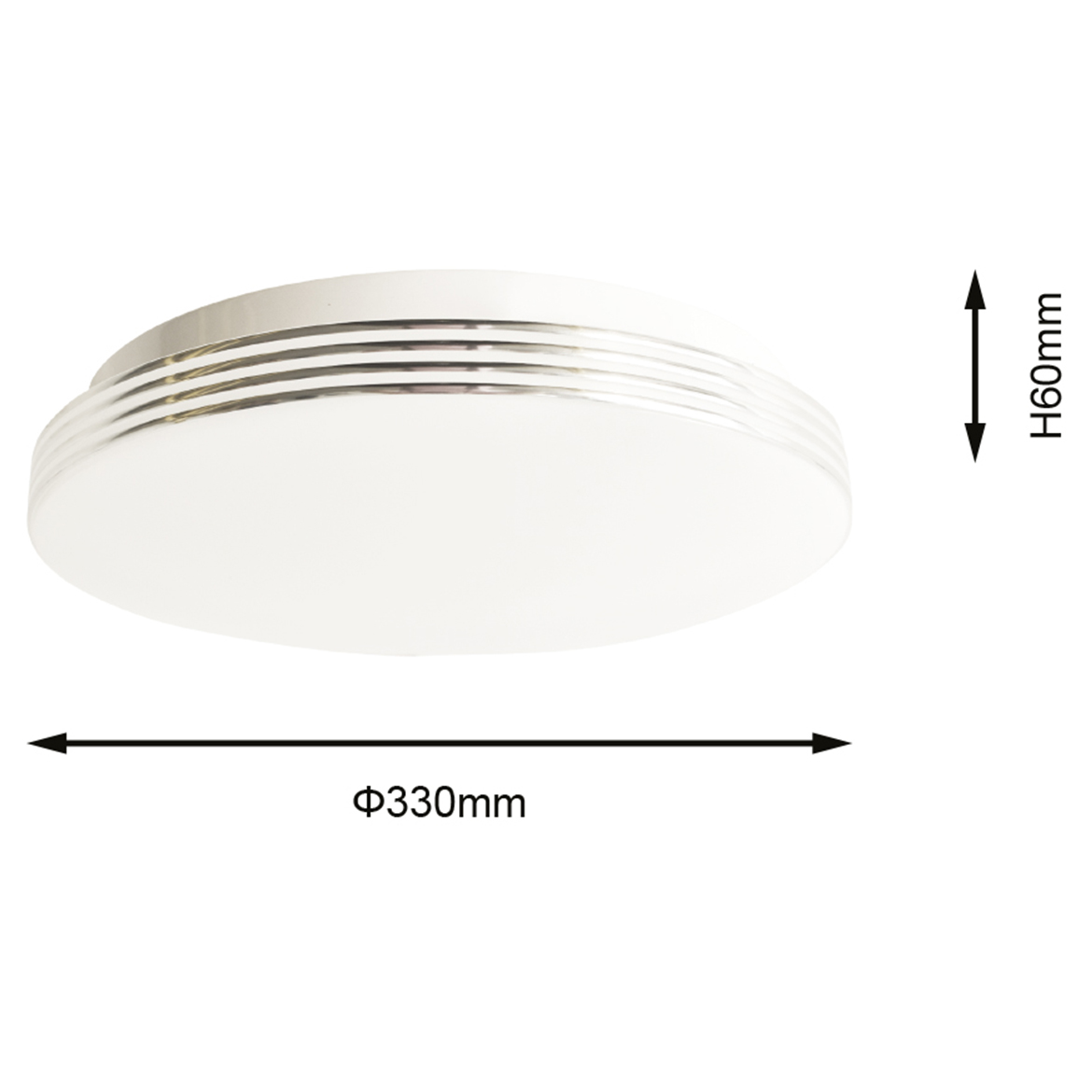 Plafonjera Forte LED 33cm bela