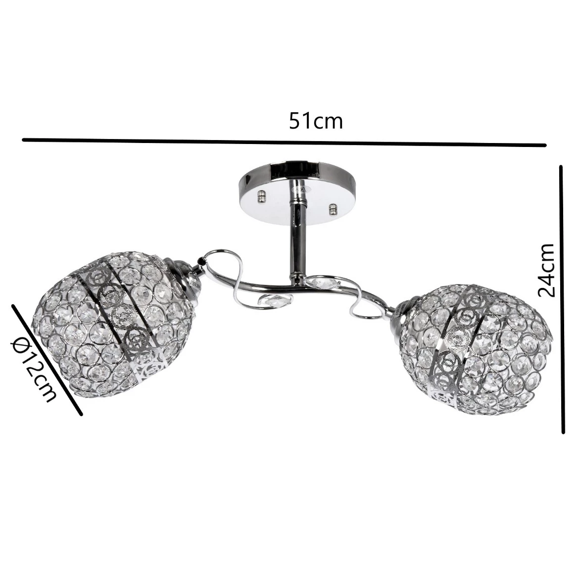 Reflektor Glam 2 srebrni