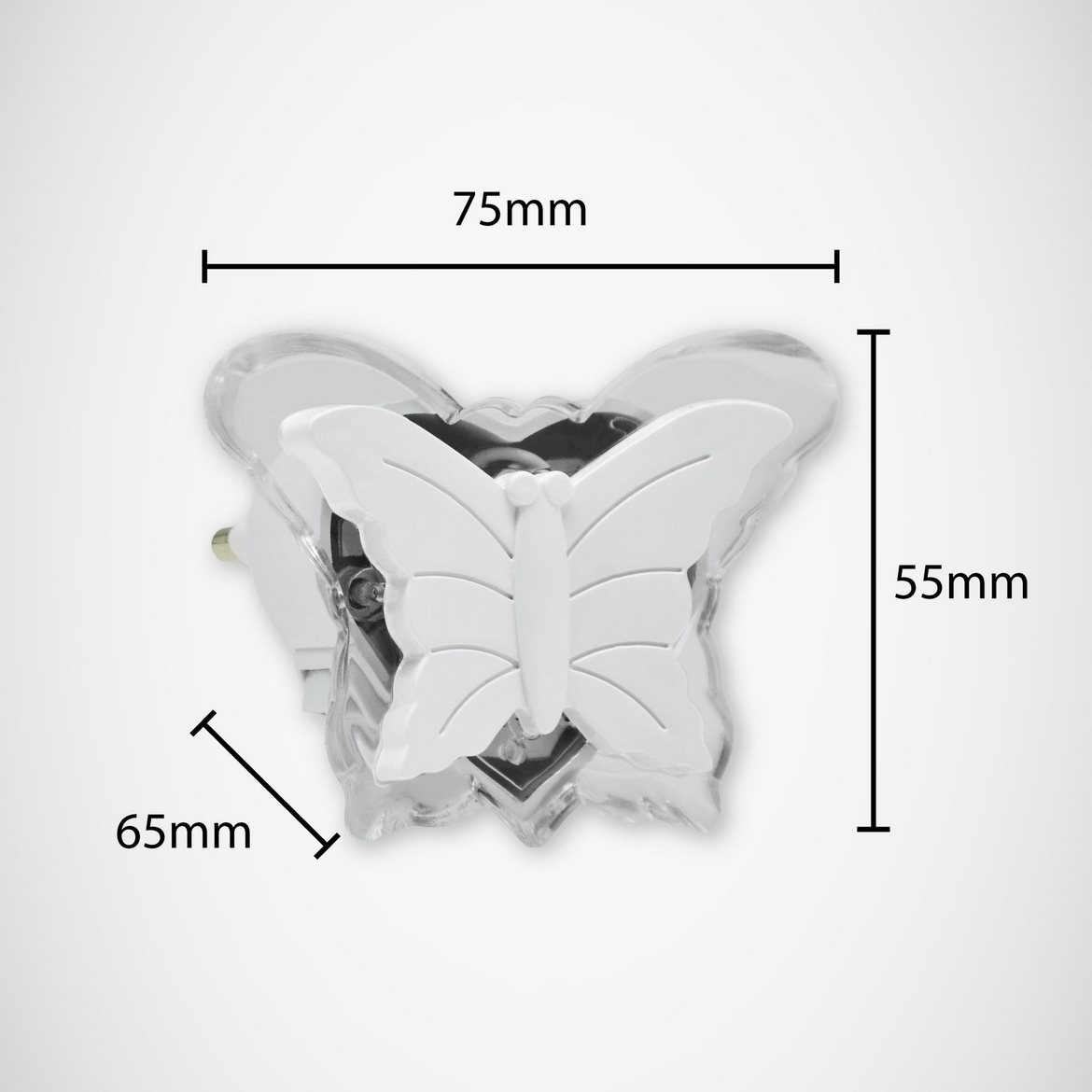 Zidna lampa za uticnicu Butterfly LED plava