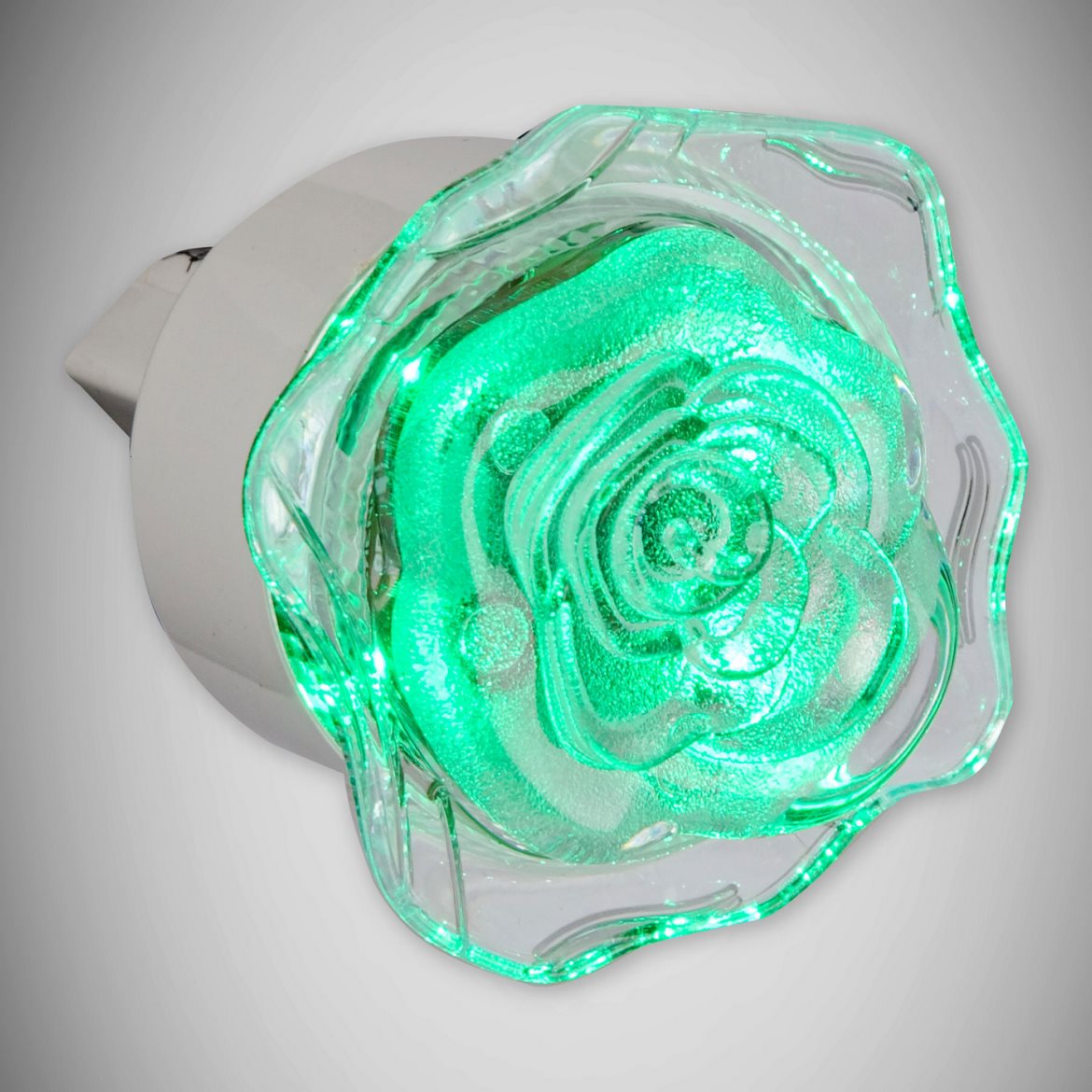Zidna lampa za uticnicu Flower LED zelena
