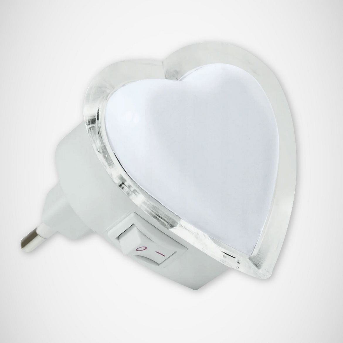 Zidna svjetiljka za uticnicu Heart LED plava