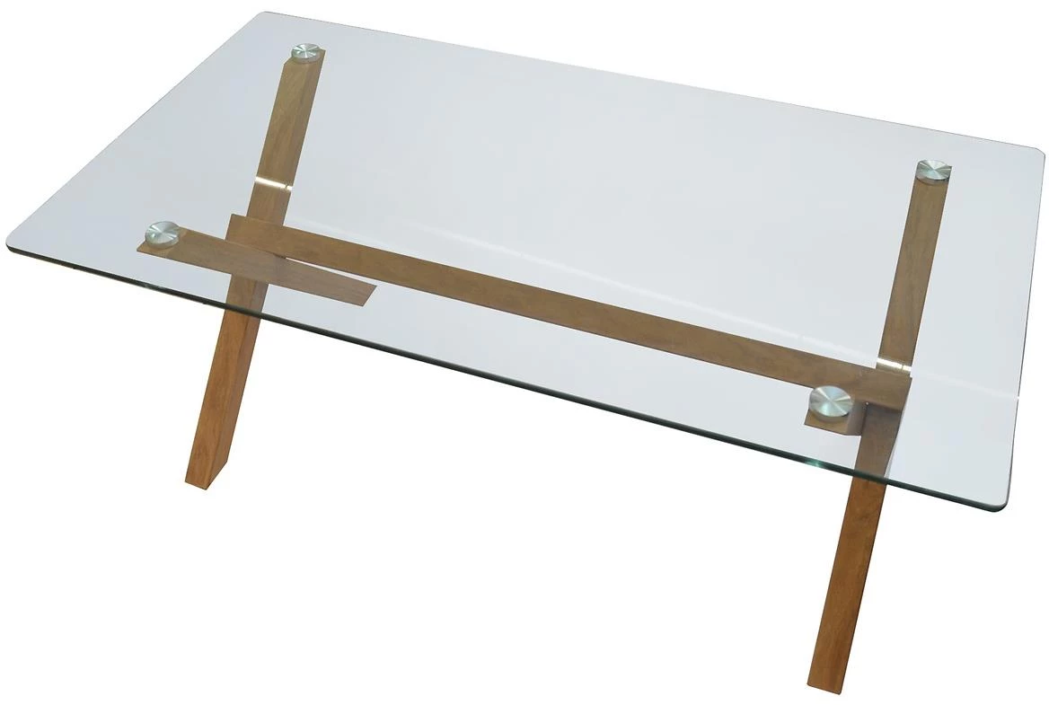 Klub sto Apollo 110x60x44 cm natur/staklo