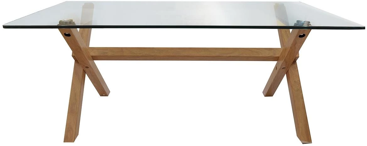 Klub sto Apollo 110x60x44 cm natur/staklo