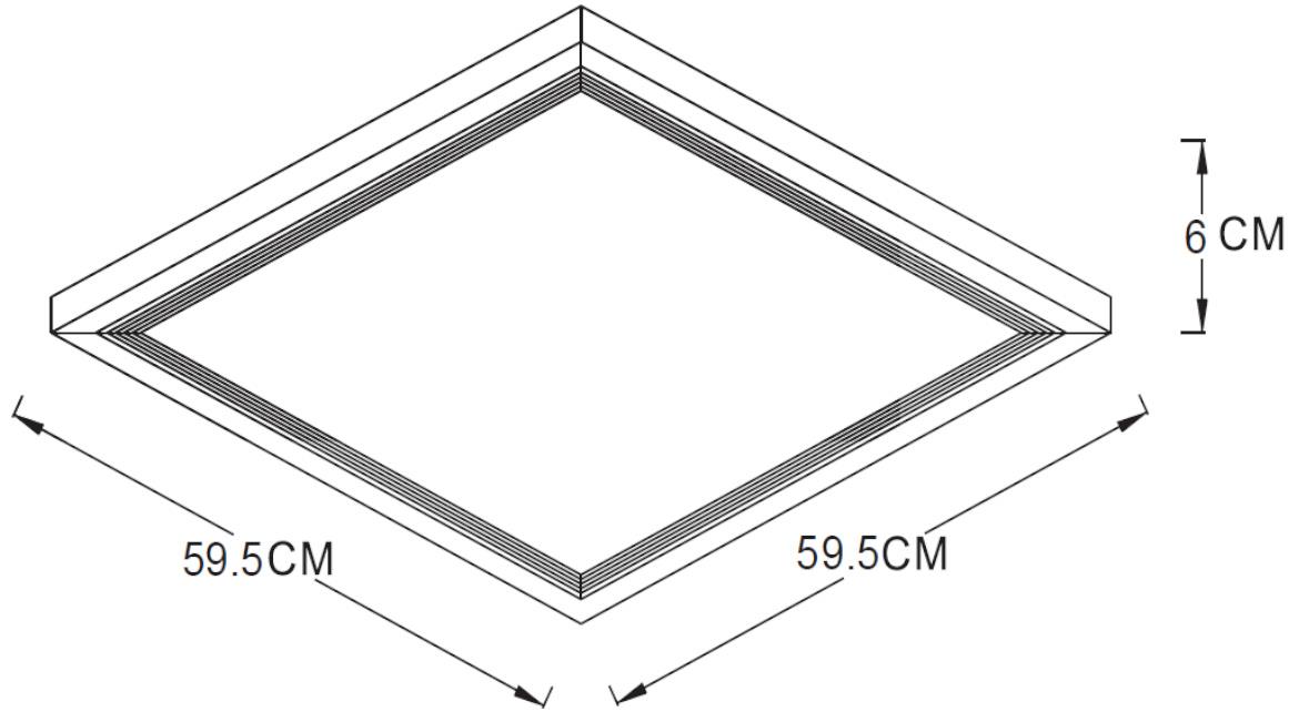 Plafonjera Enviro Star LED 59,5x59,5cm