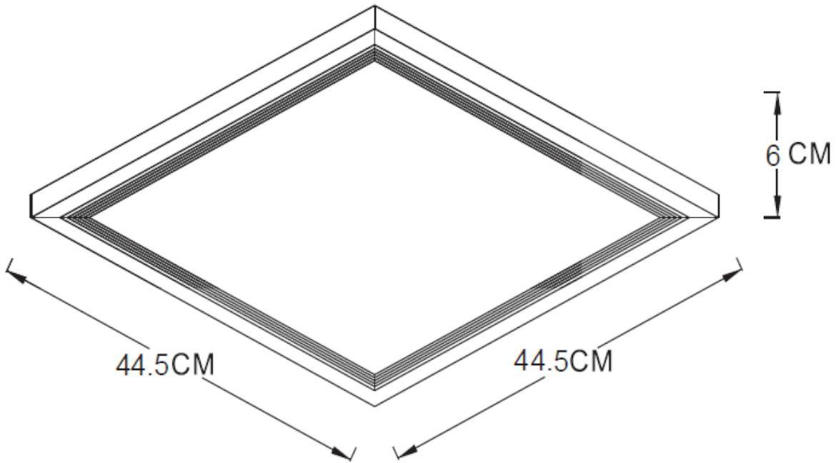 Plafonjera Enviro Star LED 44,5x44,5cm