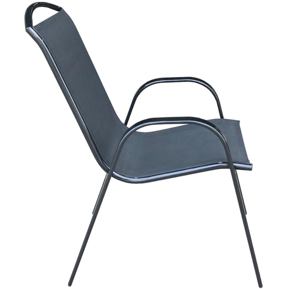 Berg stolica 54x72x93 cm crni metal / crni tekstil