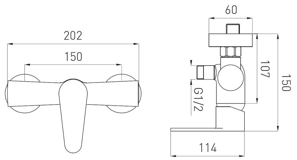 Algeo zidna slavina za tuš