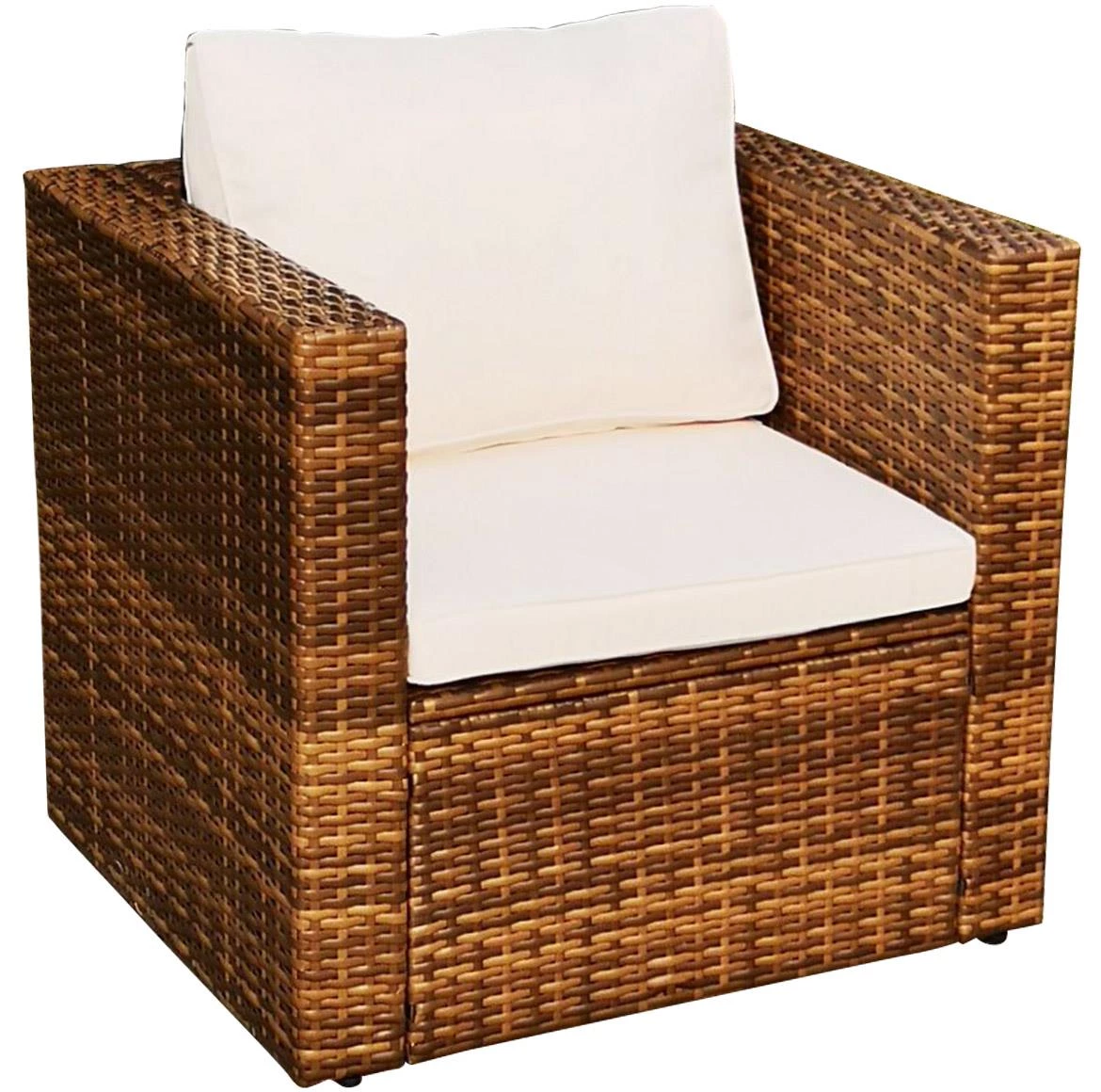 Malta baštenska garnitura veštacki ratan braon/bež