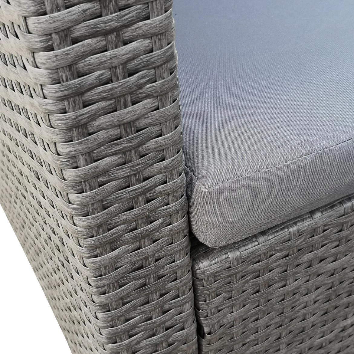 Sofia baštenska garnitura od veštackog ratana sive boje