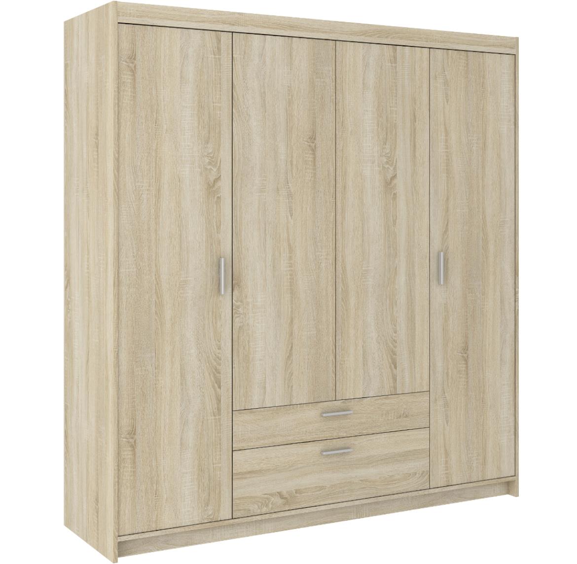 Ormar Elena 4 vrata+2 fioke 176,3x43x190,5 cm natur (sonoma hrast)