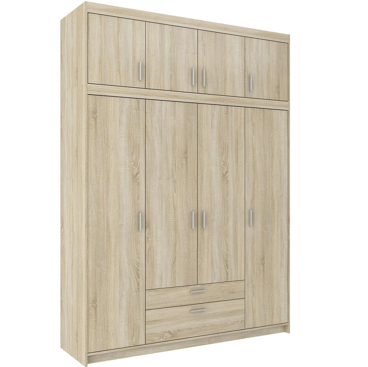 Ormar Elena 4 vrata+2 fioke 176,3x43x190,5 cm natur (sonoma hrast)