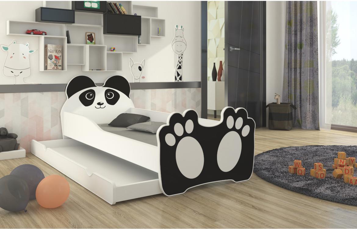 Decji krevet Bear 144x78x58 cm beli/panda