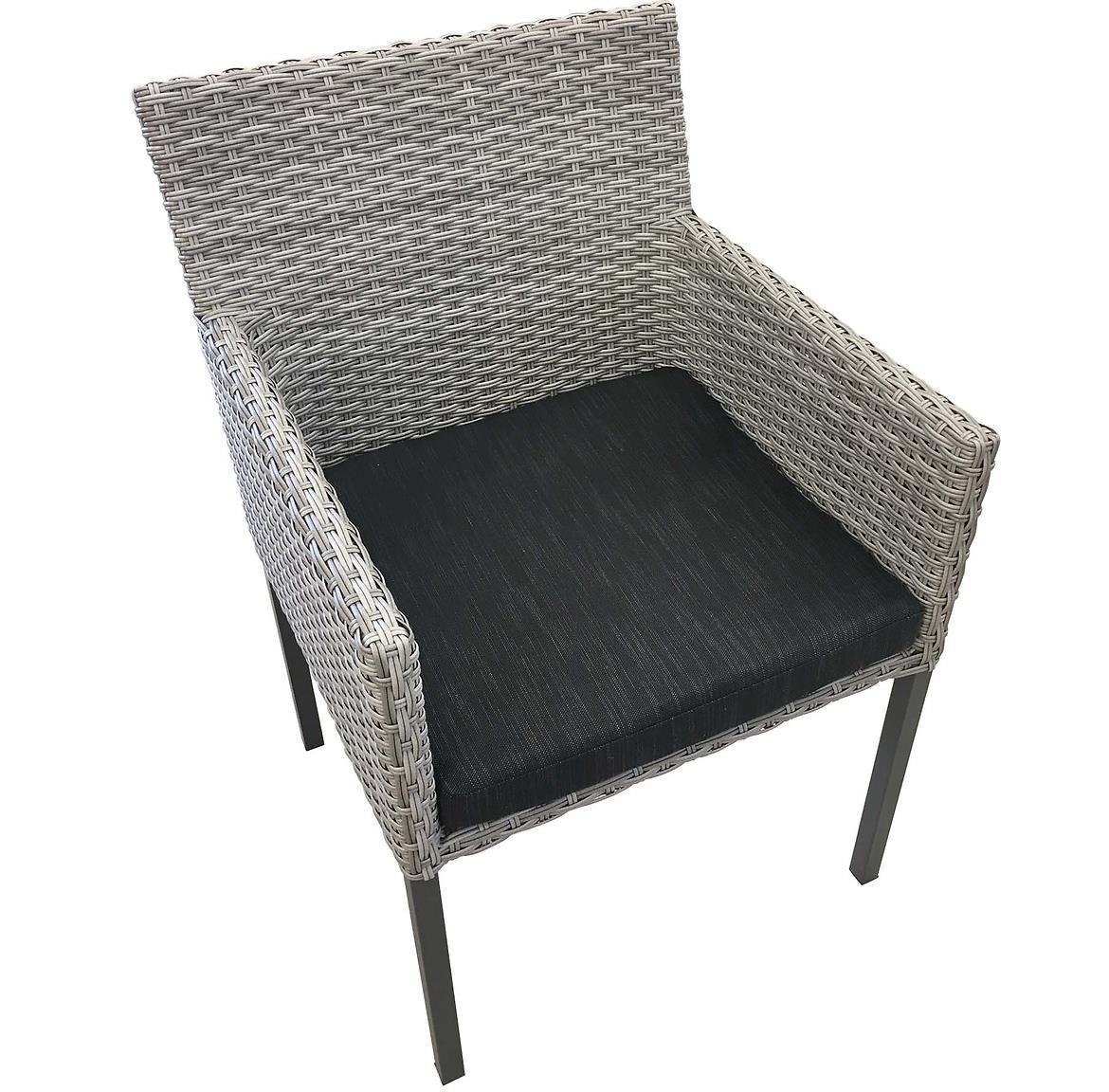 Oslo baštenska garnitura sto + 6 stolica od veštackog ratana sive boje