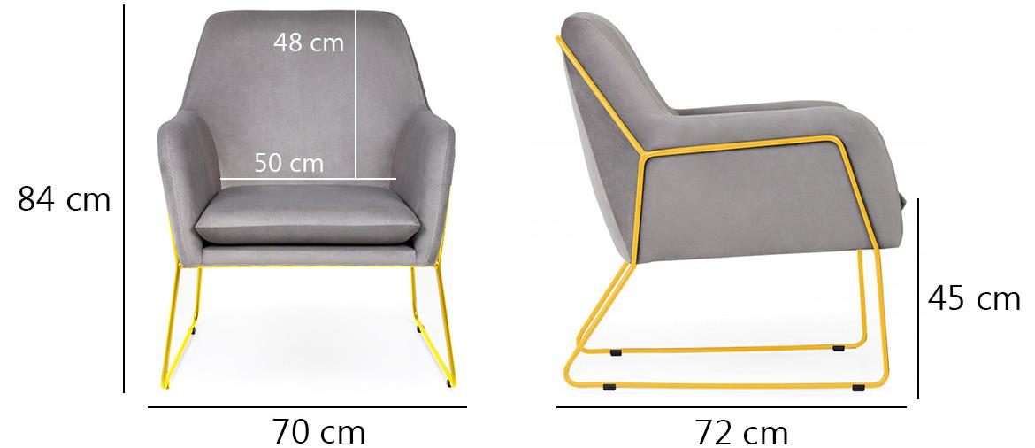 Milan Bluvel 14 fotelja / zlatna