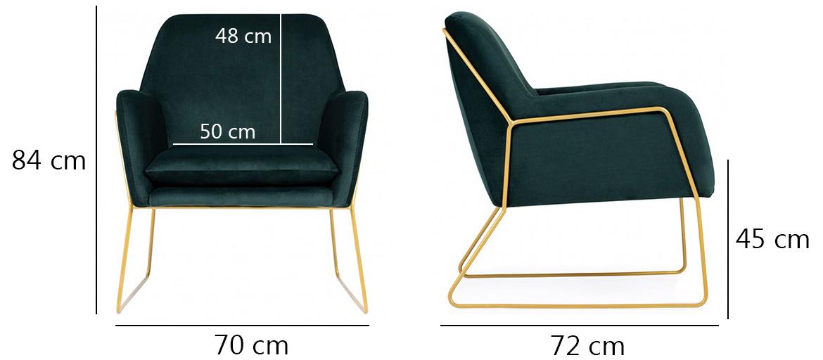 Milan Bluvel 78 / fotelja zlatna